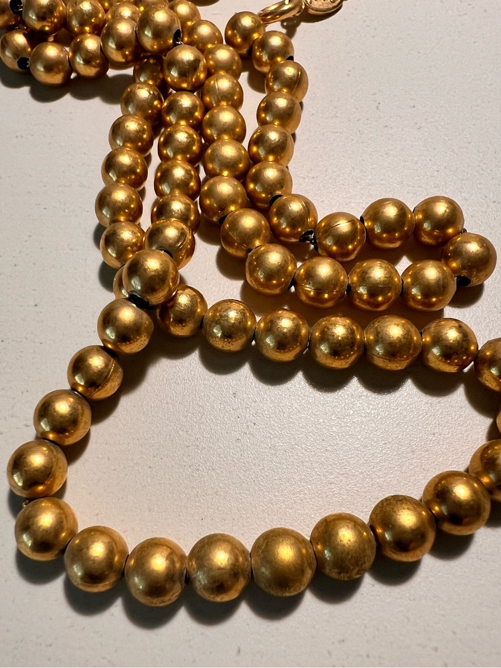 Gold Tone Beaded Napier Necklace